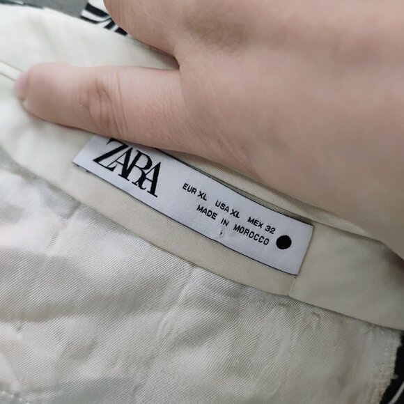 Zara Womens Set satin black and white blouse button down comfy elegant - Picture 13 of 16